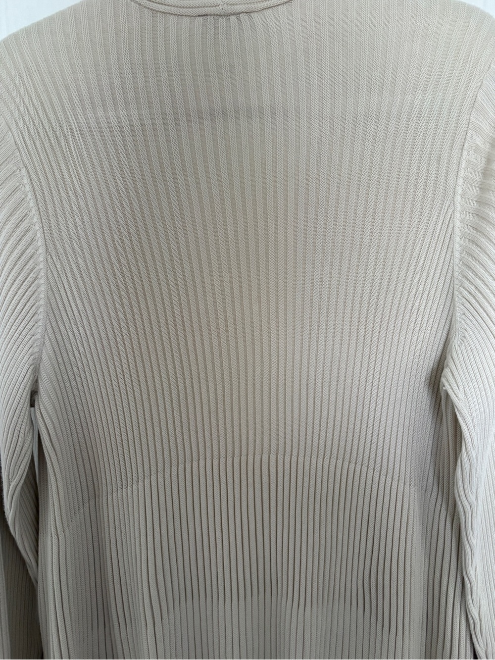 Chico's Cream Ribbed Open-Front Cardigan #417 - Picture 7 of 7